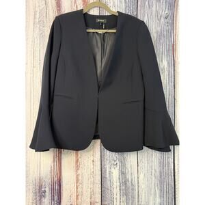 DKNY Women’s Navy Bell-Sleeve Open-Front Blazer Size 12